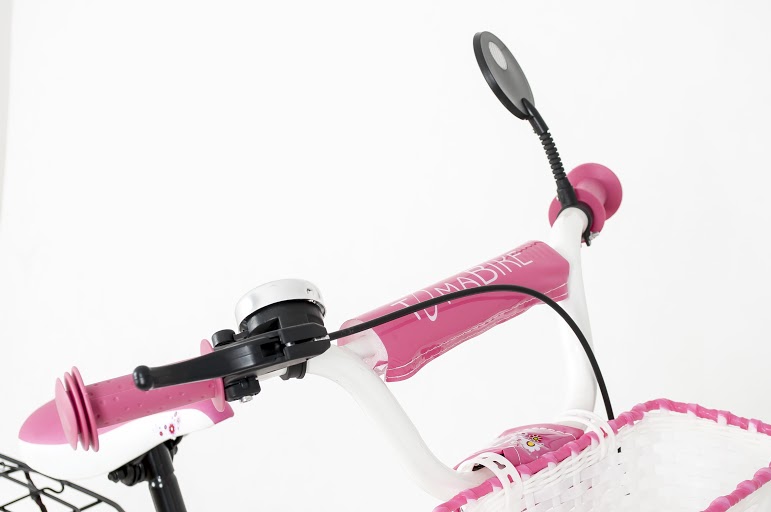 Vaikiškas dviratis BMX dviračio rožinės spalvos vairas