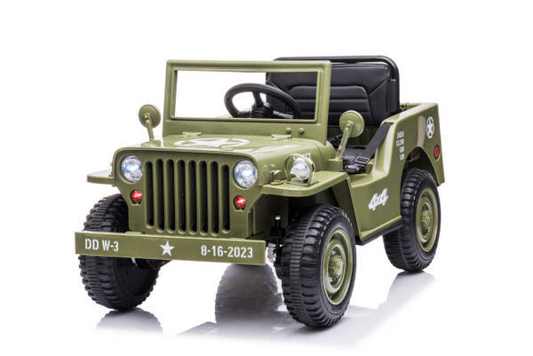 Jeep Pojazd wojskowy Willys na akumulator Retro