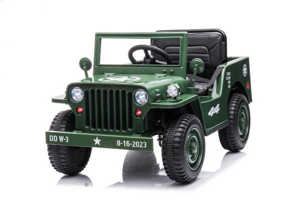 Jeep Pojazd wojskowy Willys na akumulator Retro