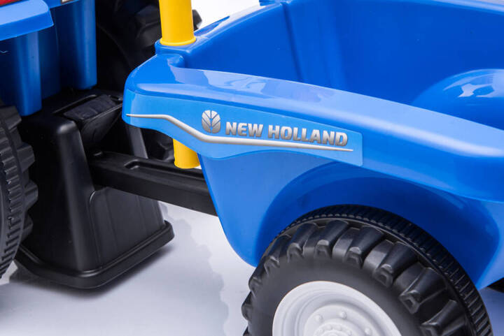 Jeździk traktor z przyczepą New Holland niebieski