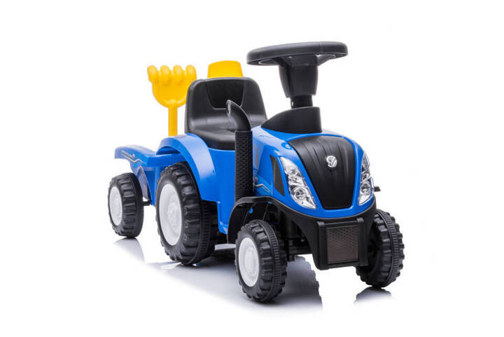 Jeździk traktor z przyczepą New Holland niebieski