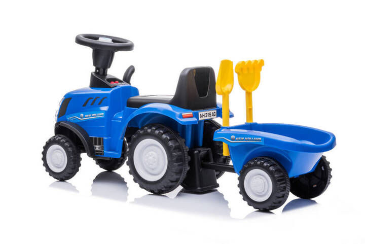 Jeździk traktor z przyczepą New Holland niebieski