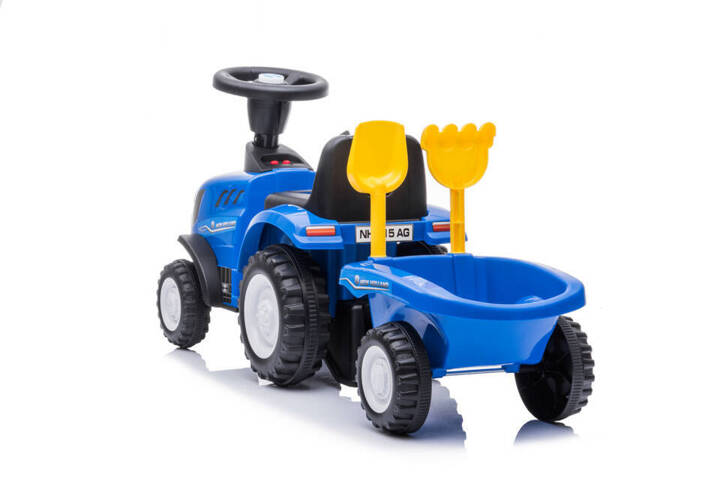 Jeździk traktor z przyczepą New Holland niebieski