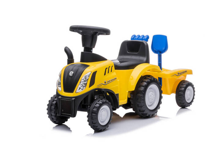 Jeździk traktor z przyczepą New Holland żółty