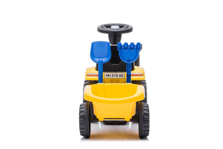 Jeździk traktor z przyczepą New Holland żółty