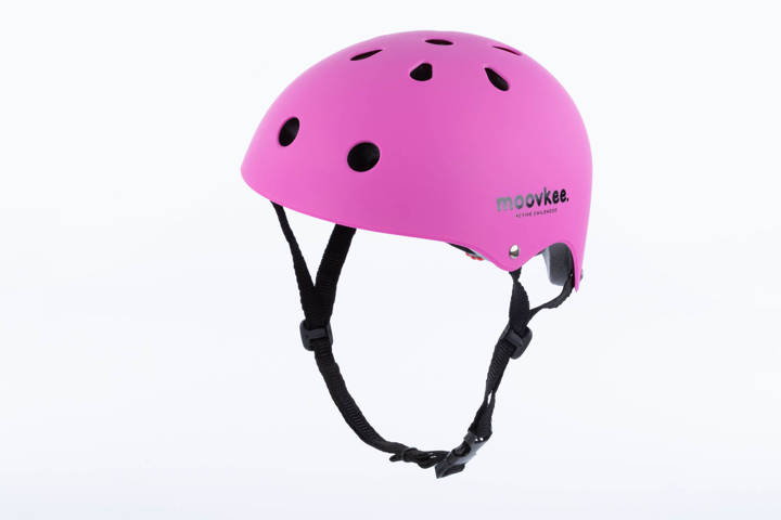 Kask Dziecięcy MOOVKEE. Różowy Mat 48-55 cm